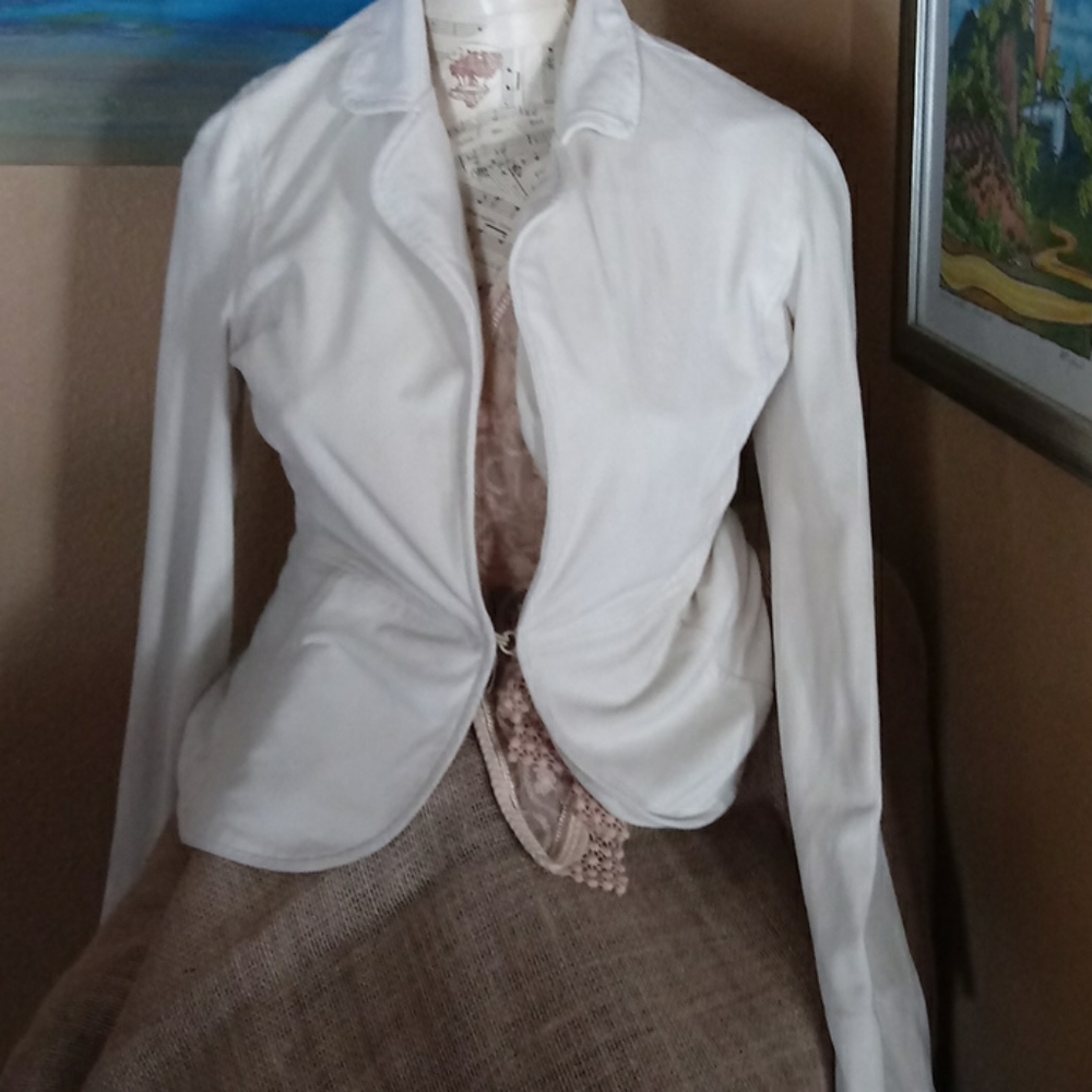 White House Black Faux. Suede Blazer